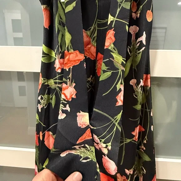 Ted Baker NWT size 4 Cowl Neck Black Floral Slip Midi Maxi Dress sleeveless - Picture 10 of 14
